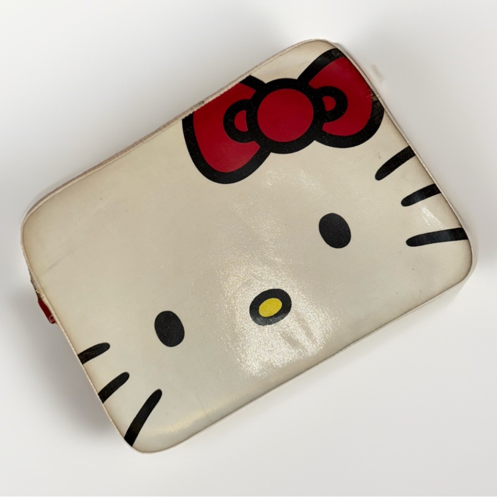 Hello Kitty 13” Laptop Sleeve Case - White Red Bow - Sanrio
